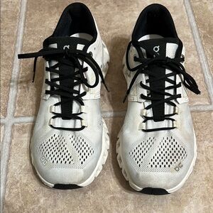 On Running Black and White Athletic Shoes